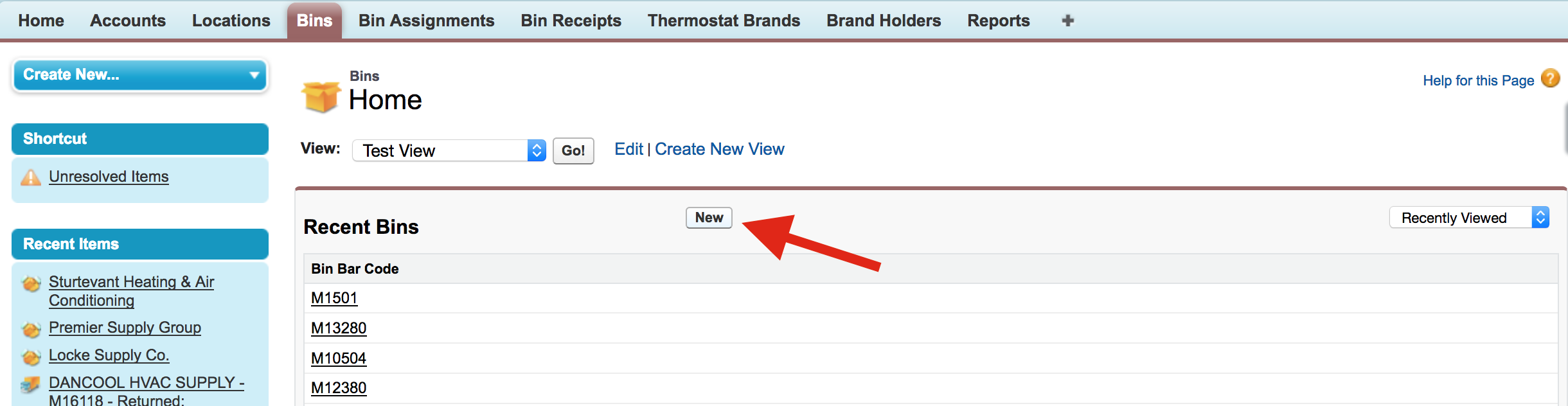 1. Create a New Bin Process Street