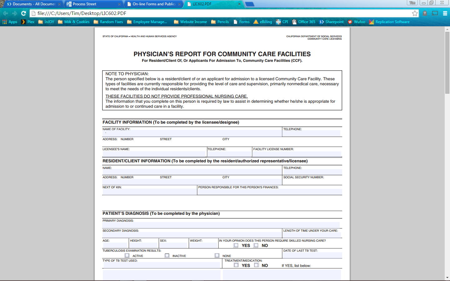 new member chart copy process street lic incident report