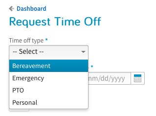 pto request template