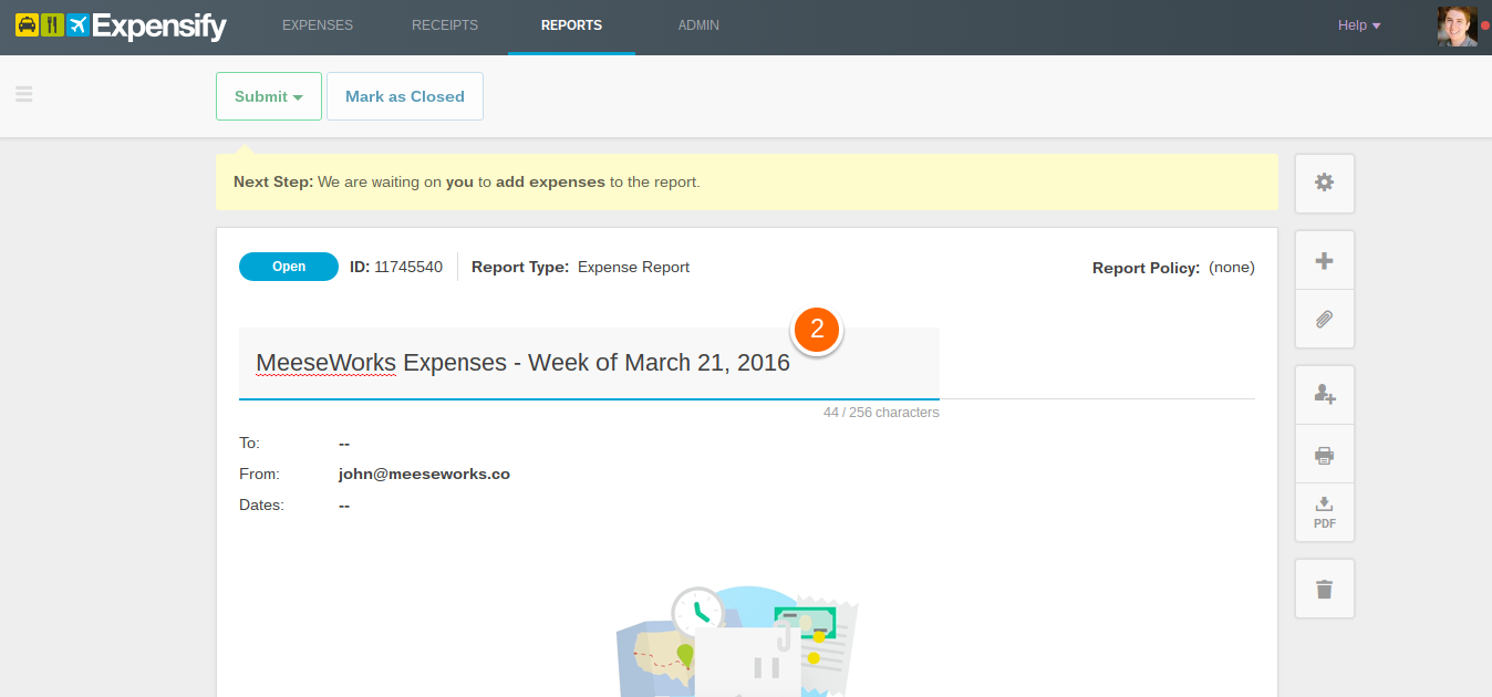Submitting expense reports from Expensify | Process Street